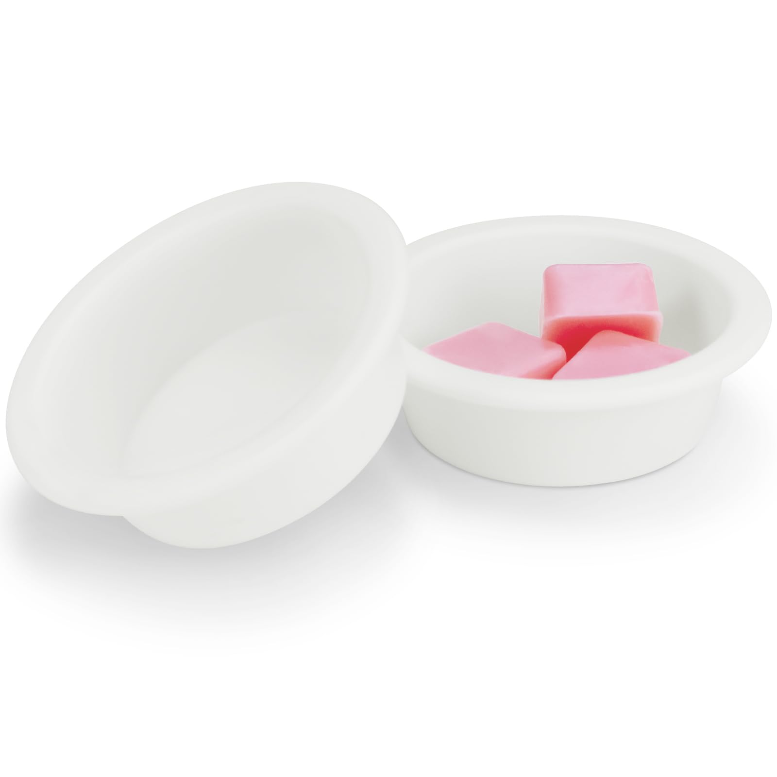 Bobolyn 2Pcs Reusable Silicone Wax Warmer Liners - Leakproof Wax Melt Tray for Scented Wax Warmers & Burners (2.5 inch Bottom Diameter) - Easy Clean, Perfect for Aromatherapy & Home Fragrance