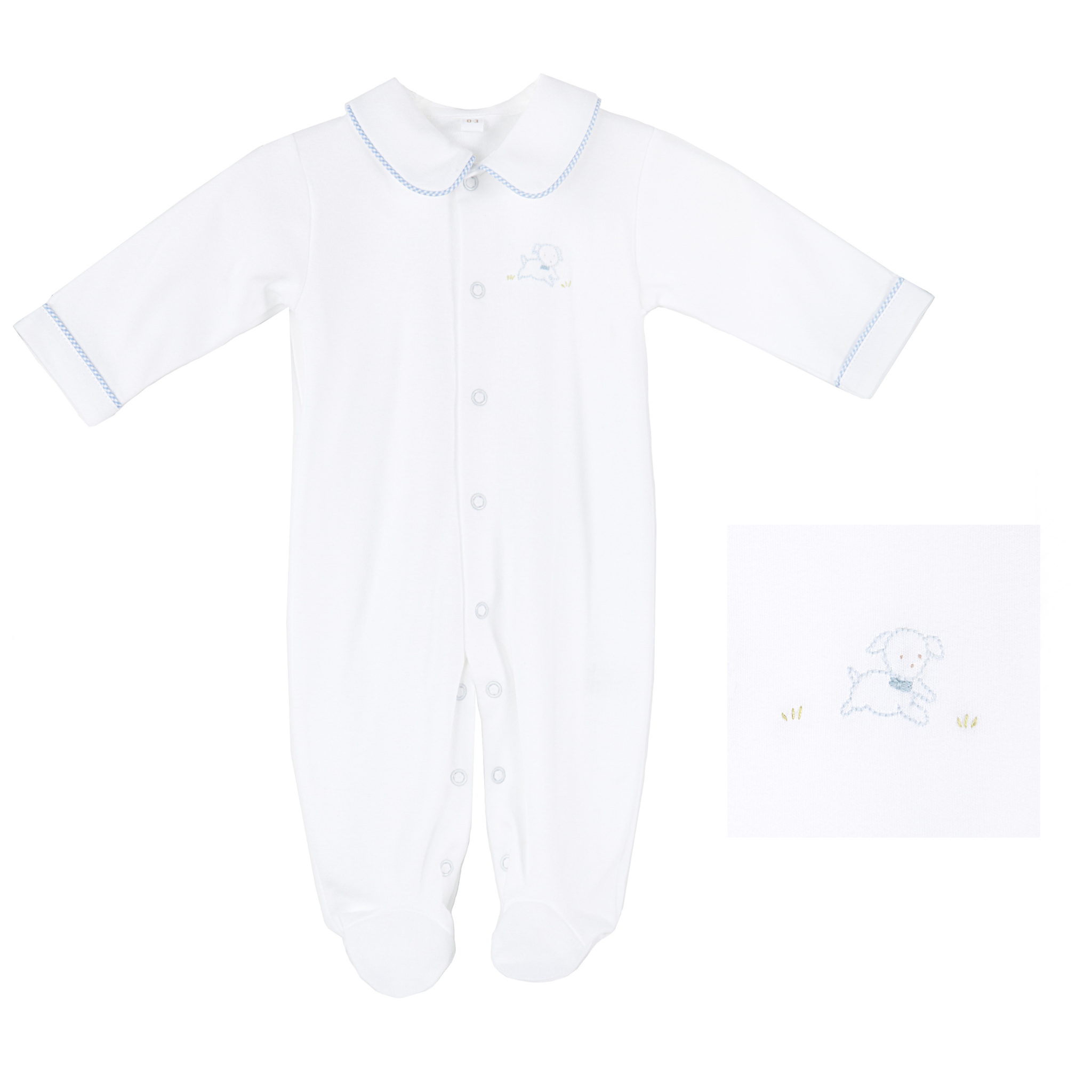 Soft Cotton Baby Puppy Knit Footie Pajamas - Cozy & Breathable for Infants & Toddlers - Perfect for Sleepwear, Playtime & Nursery