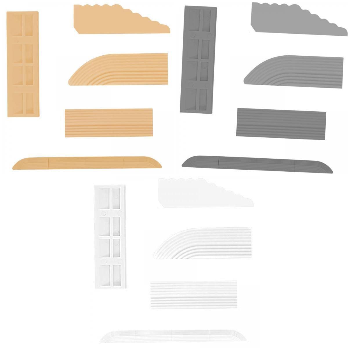 Fenteer 12-Pack Kitchen Threshold Ramps for Robot Vacuums - Anti-Slip Climbing Mats for Smart Vacuum Cleaners - Perfect for Hardwood Floors, Carpets & Doorways (Home & Office Use)