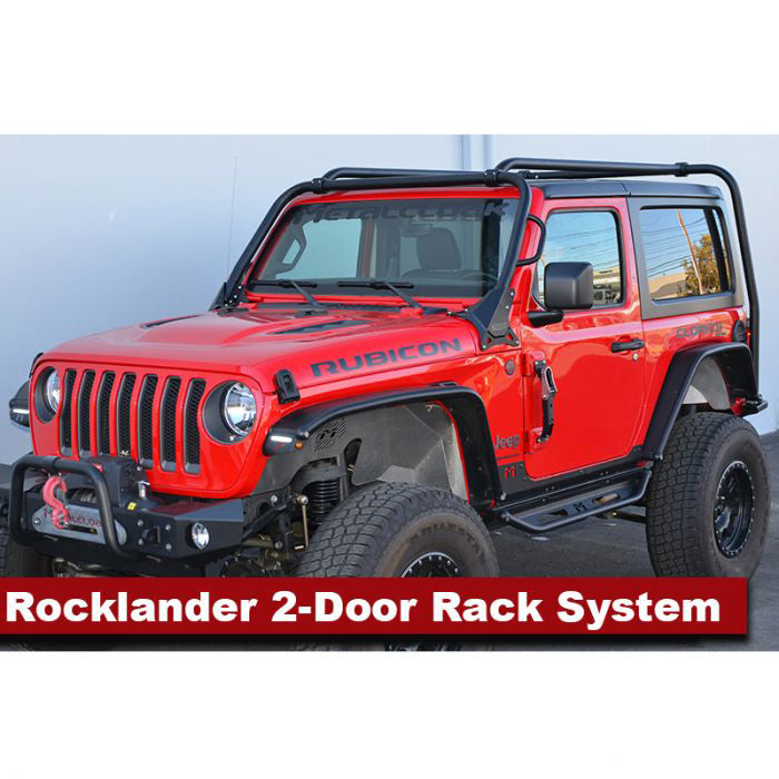 2 Door Rocklander Roof Rack System for Jeep Wrangler JL - Heavy Duty Cargo Carrier for Off-Road Adventures & Camping Gear Storage