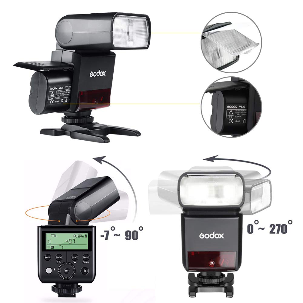 Godox V350N TTL Flash for Nikon - 1/8000s High Speed Sync, Rechargeable Battery, 500 Full Power Flashes - Compatible with D500, D3100, D3200, D3300, D3400, D5300, D5600, D7100, D7200, D7500 - Perfect for Portrait, Wedding & Event Photography (V350-N)