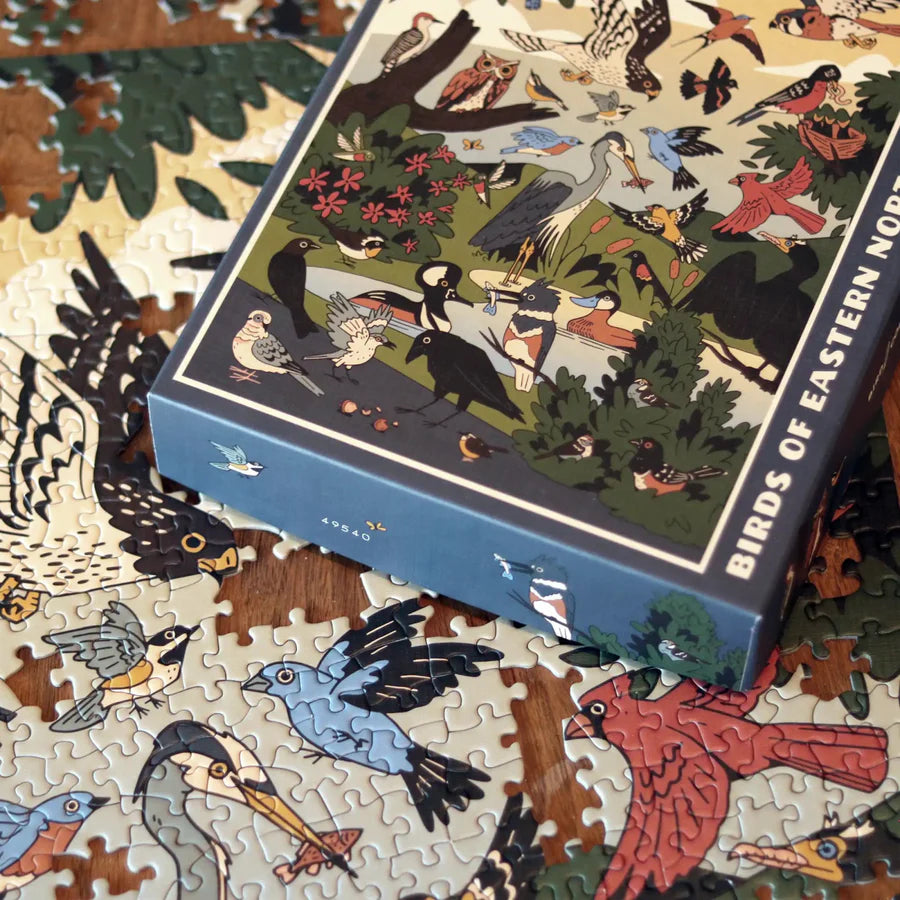 Eastern North American Birds Jigsaw Puzzle - 500 Piece Educational Wildlife Puzzle for Adults & Kids - Perfect for Family Game Night & Birdwatching Enthusiasts