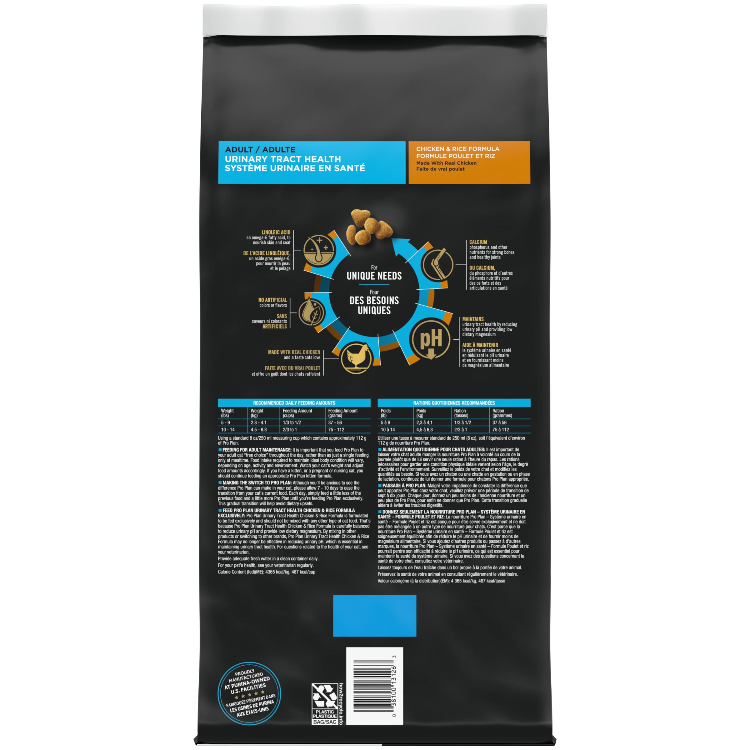 Purina Pro Plan Urinary Tract Health Dry Cat Food - Chicken & Rice Formula (7 lb Bag) for Cats with Urinary Issues | Supports Bladder Health & Hydration