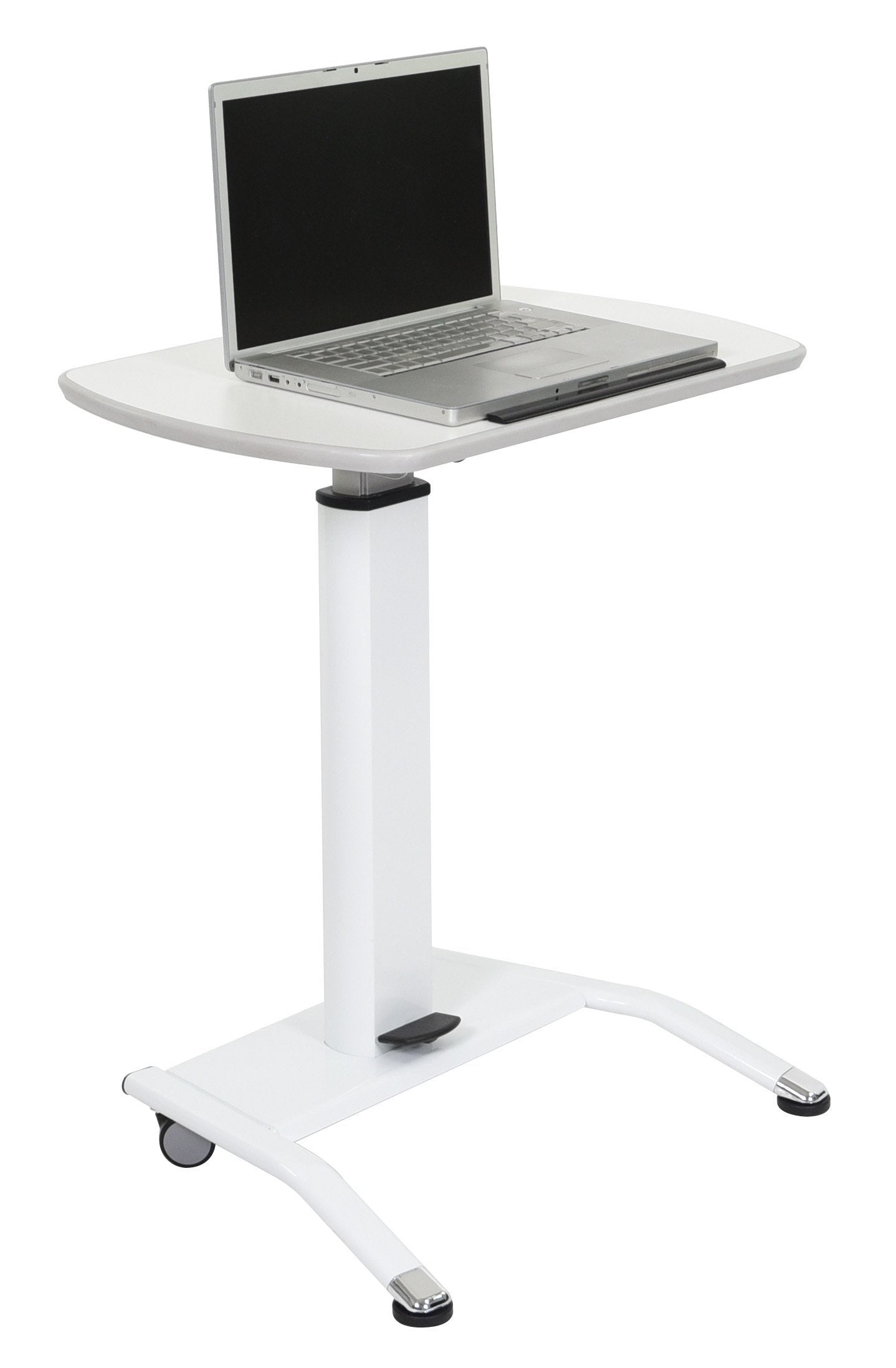 Luxor LX PNADJ WH Pneumatic Height Adjustable Lectern - Perfect for Churches, Classrooms & Conference Presentations