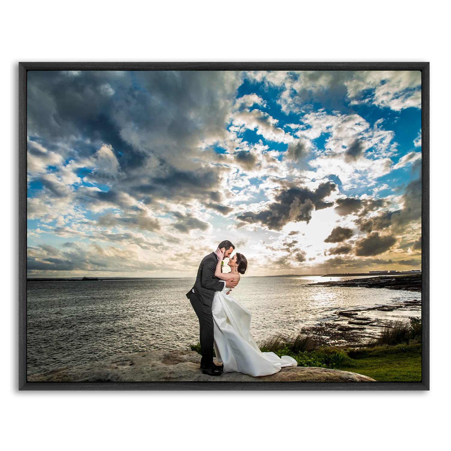 DIY Black Canvas Floater Frame 24x36 Inches - 1.25