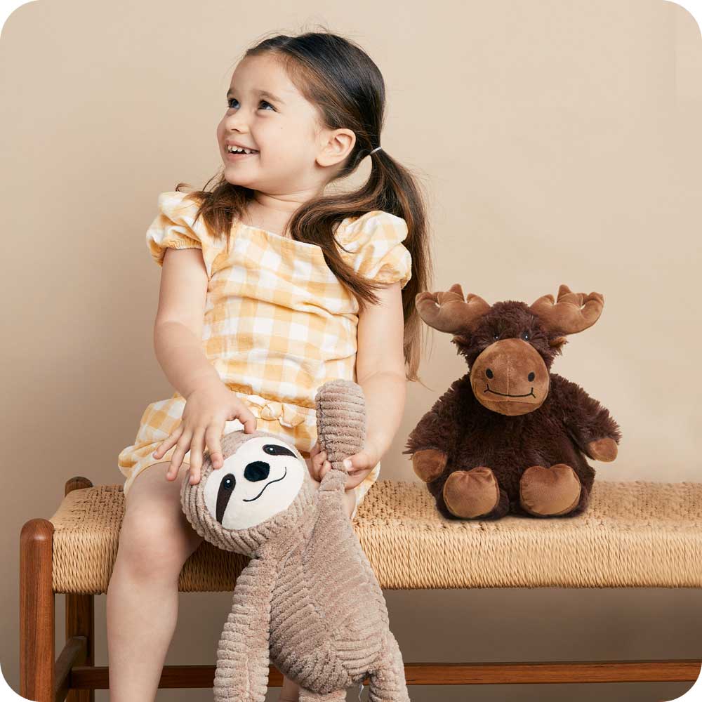 Sloth Plush Toy - My First Warmies Microwavable Heating Stuffed Animal for Kids | Perfect for Bedtime, Anxiety Relief & Comfort