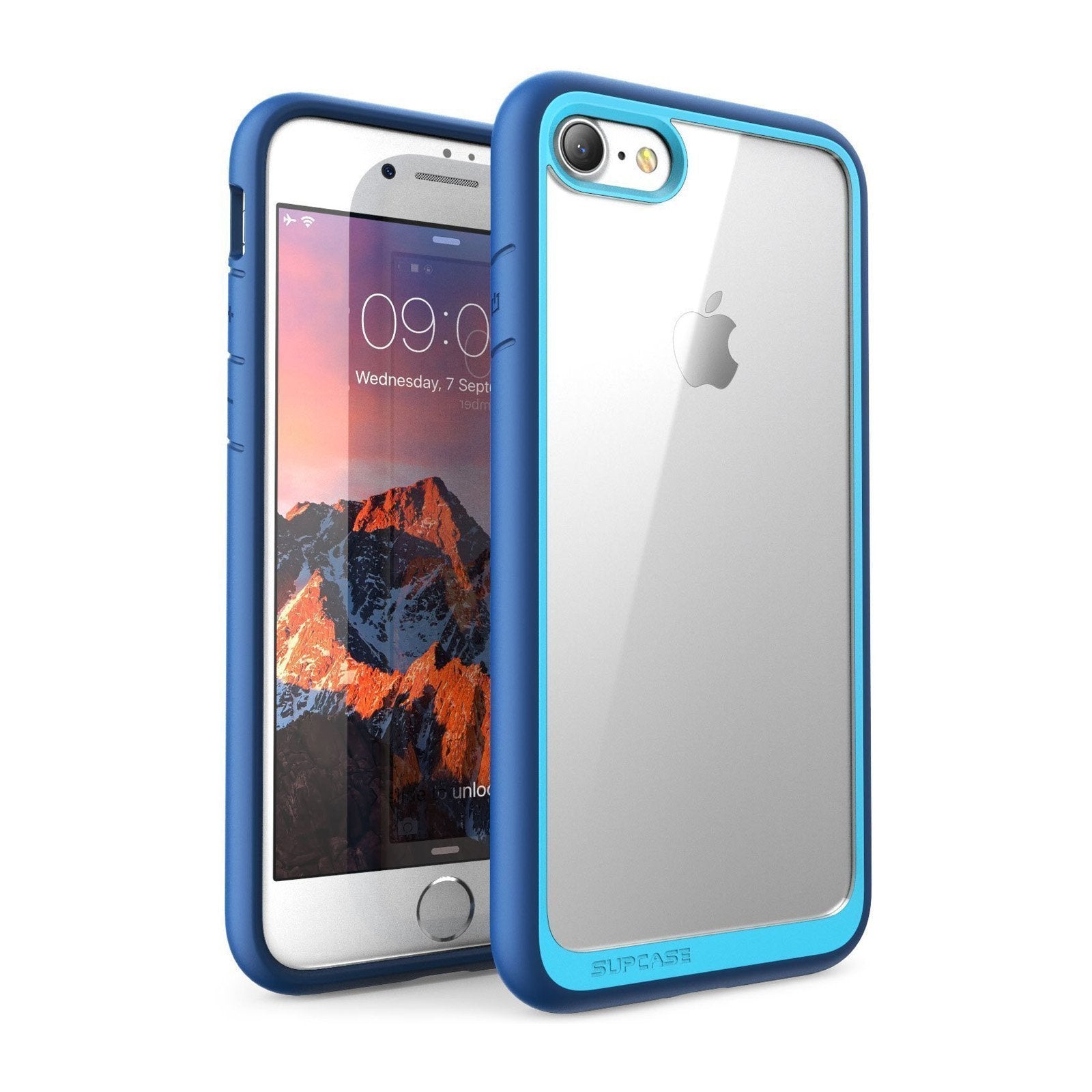 iPhone 7 / 8 Unicorn Beetle Style Navy Case - Heavy Duty Shockproof Protective Cover with Screen Protector - Perfect for Outdoor, Sports & Daily Use