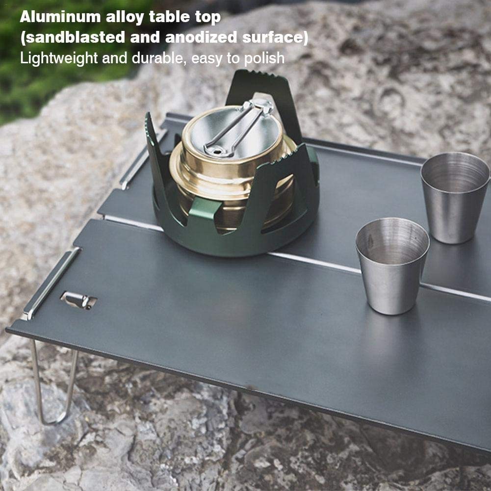 Ultralight Aluminum Folding Camping Table - Portable Compact Coffee Table for Outdoor, Beach, Backpacking & Travel | Perfect for Picnics, BBQ, Camping & Beach Parties