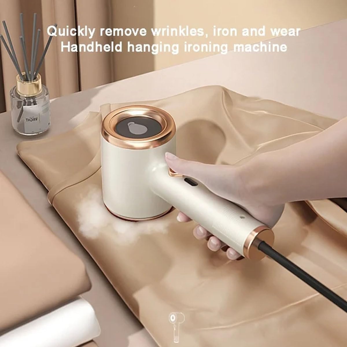 Portable Handheld Garment Steamer - Mini Travel Iron Steamer for Clothes, Compact & Lightweight, Quick Wrinkle Remover, Perfect for Home, Office & Travel (Green)
