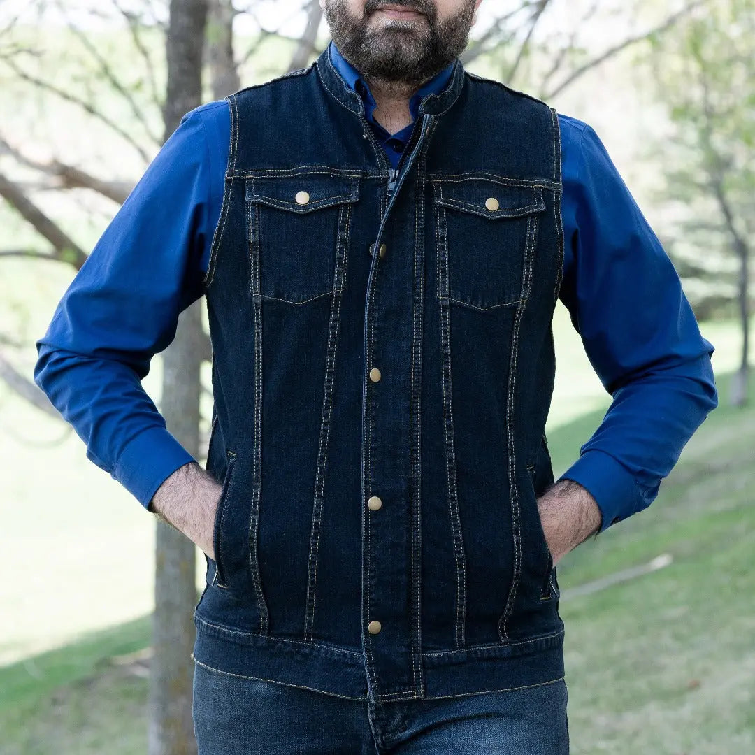 Stylish Denim Hooded Vest for Women & Men - Trendy Layering Piece for Casual Outfits, Streetwear, and Outdoor Adventures
