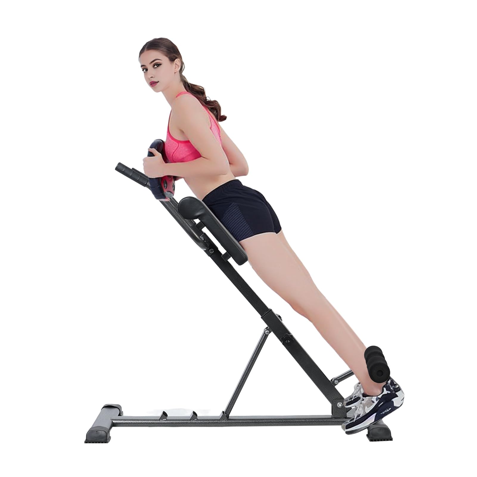 Roman Chair Back Extension Machine - Hyperextension Bench for Home Gym, Ab Workout & Full Body Exercise - Perfect for Core Training, Strength Building & Fitness Enthusiasts (Men & Women) - Ideal for Home Workouts, Weight Training & Sit-Ups