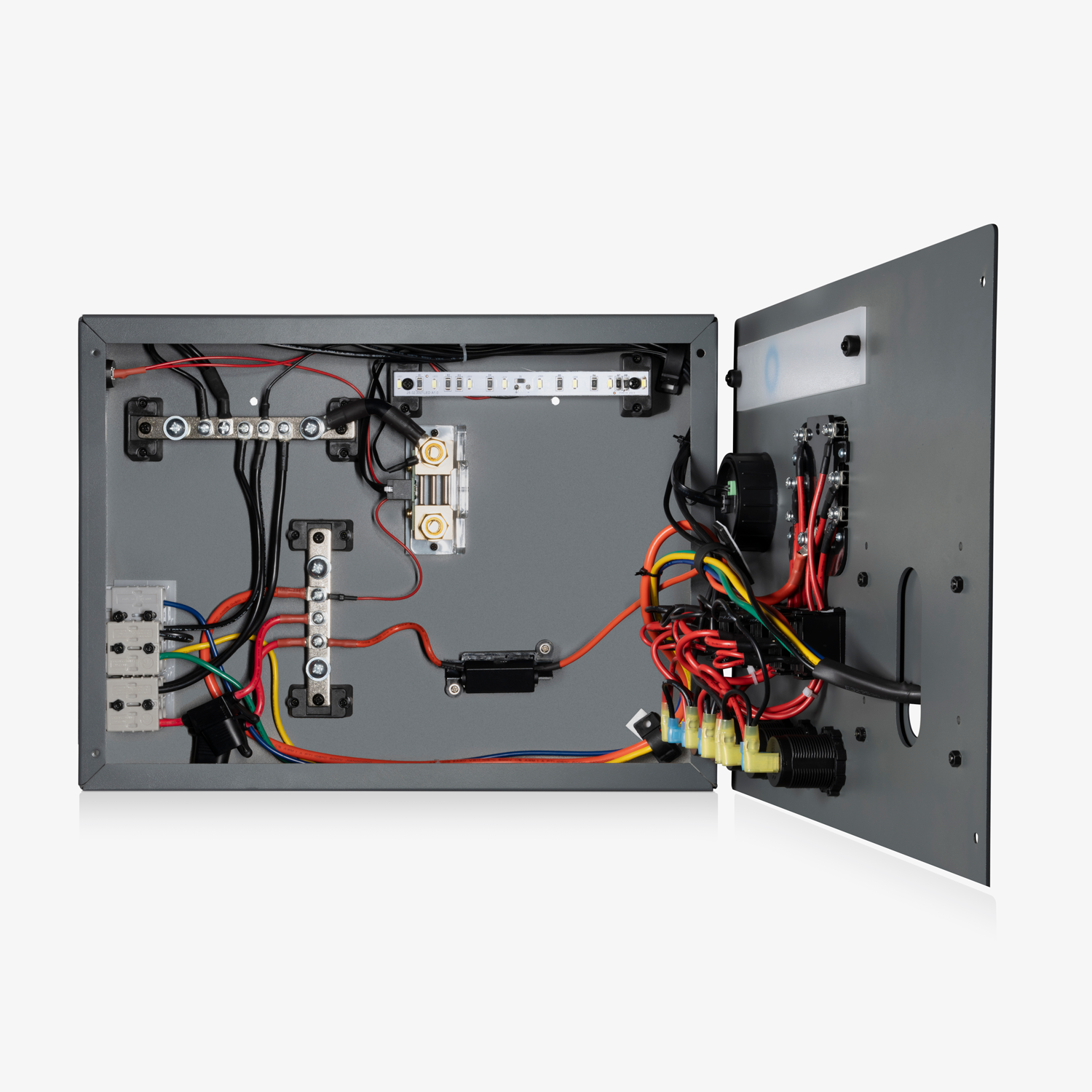 12V 40A DC-DC Charger Control Hub - Dual Battery Isolator for RVs, Boats, and Off-Grid Power Systems - Perfect for Solar Panels and Automotive Applications