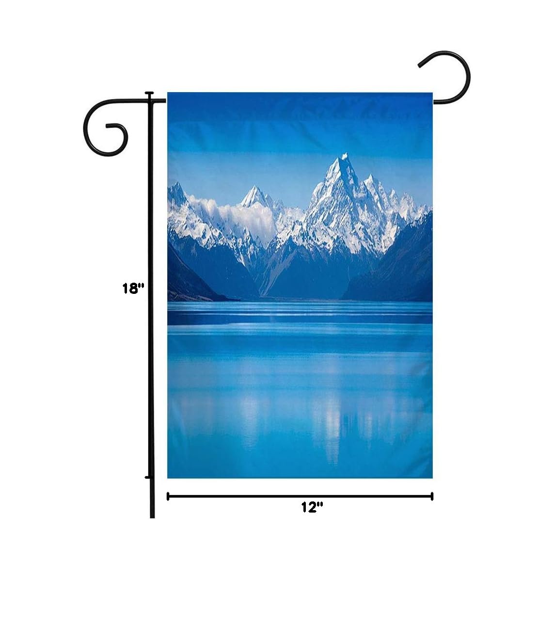 Lake Tekapo New Zealand Landscape Garden Flag - 12x18 Inch Outdoor Welcome Flag for Spring & Summer, Sunny Patio, Lawn Decor, Home Gift | Perfect for Seasonal Outdoor Decor, Nature Parks & Mountain Views