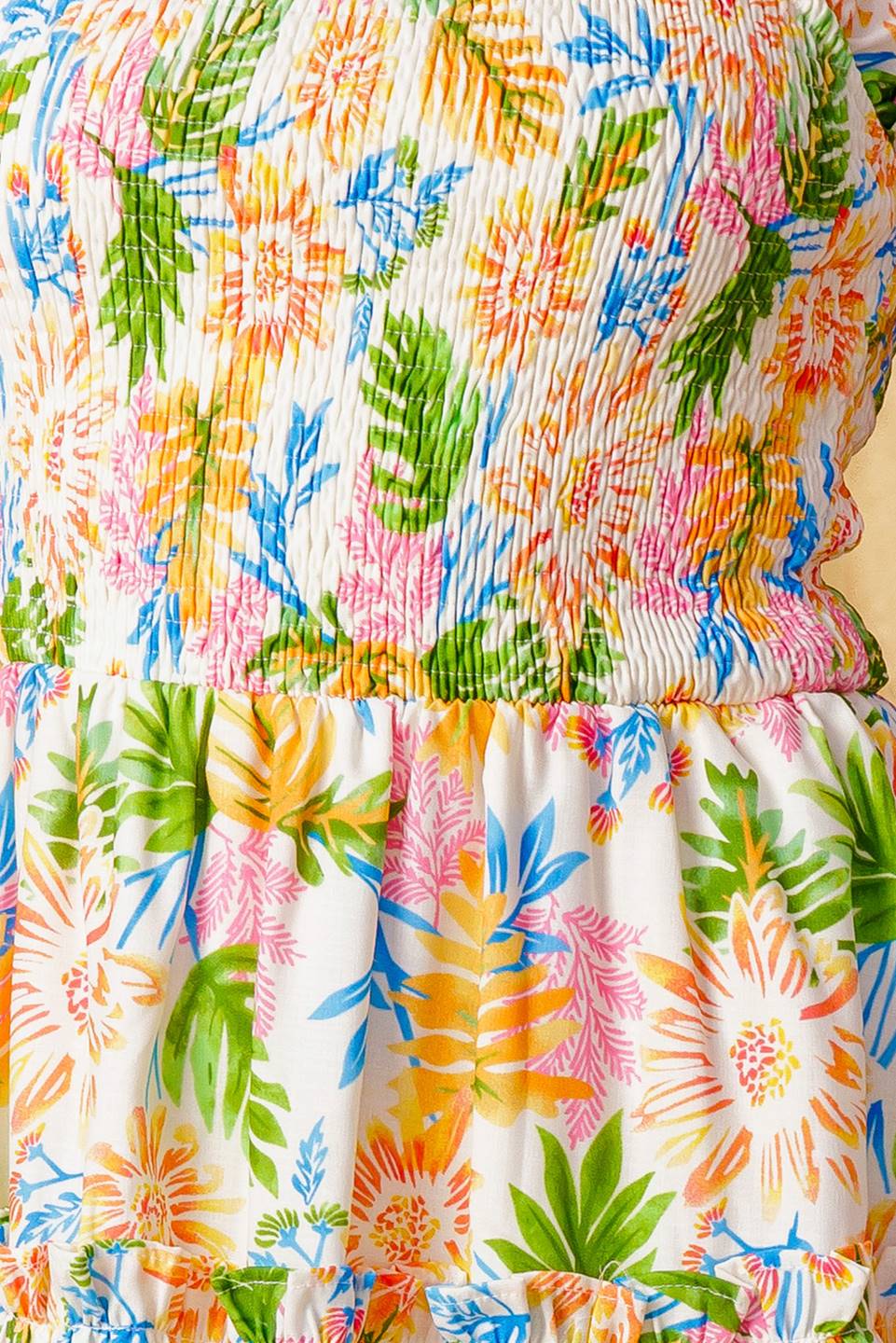 BRIA Floral Smocked Mini Dress - Women's Summer Boho Flowy Dress for Beach, Vacation & Date Night