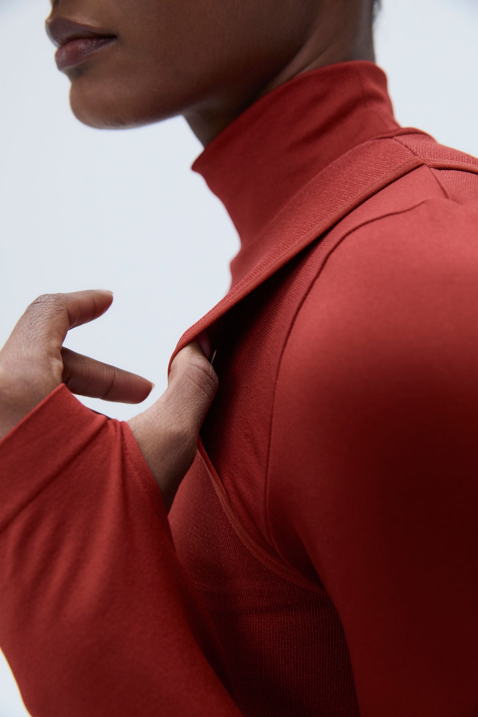 Seamless Base Layer Long Sleeve Thermal Shirt for Women & Men - Comfortable Workout & Cold Weather Top - Red | Perfect for Running, Hiking, Yoga & Winter Layering