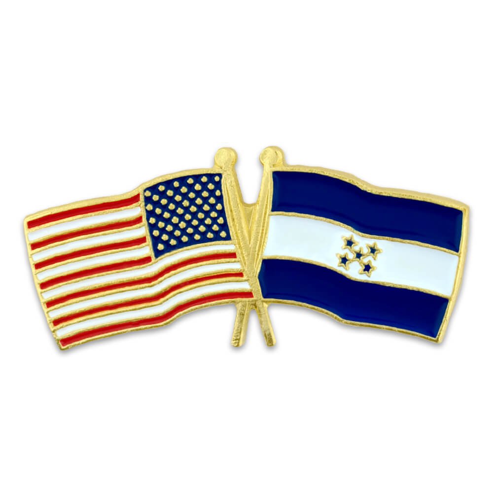 USA and Honduras Flag Lapel Pin - Patriotic Enamel Flag Pin for Collectors, Travelers & Diplomats - Perfect for Suits, Hats, Bags & Gifts