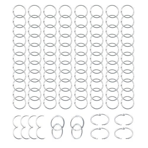 Inner Dia: 0.65 Inch(16.5mm) 100pcs Silver