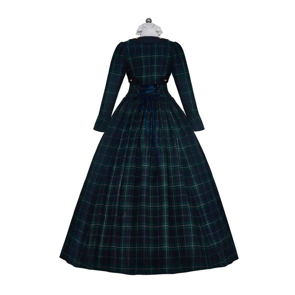 Victorian Medieval Christmas Caroler Dress - Vintage Rococo Masquerade Costume for Holiday Caroling, Cosplay & Christmas Parties