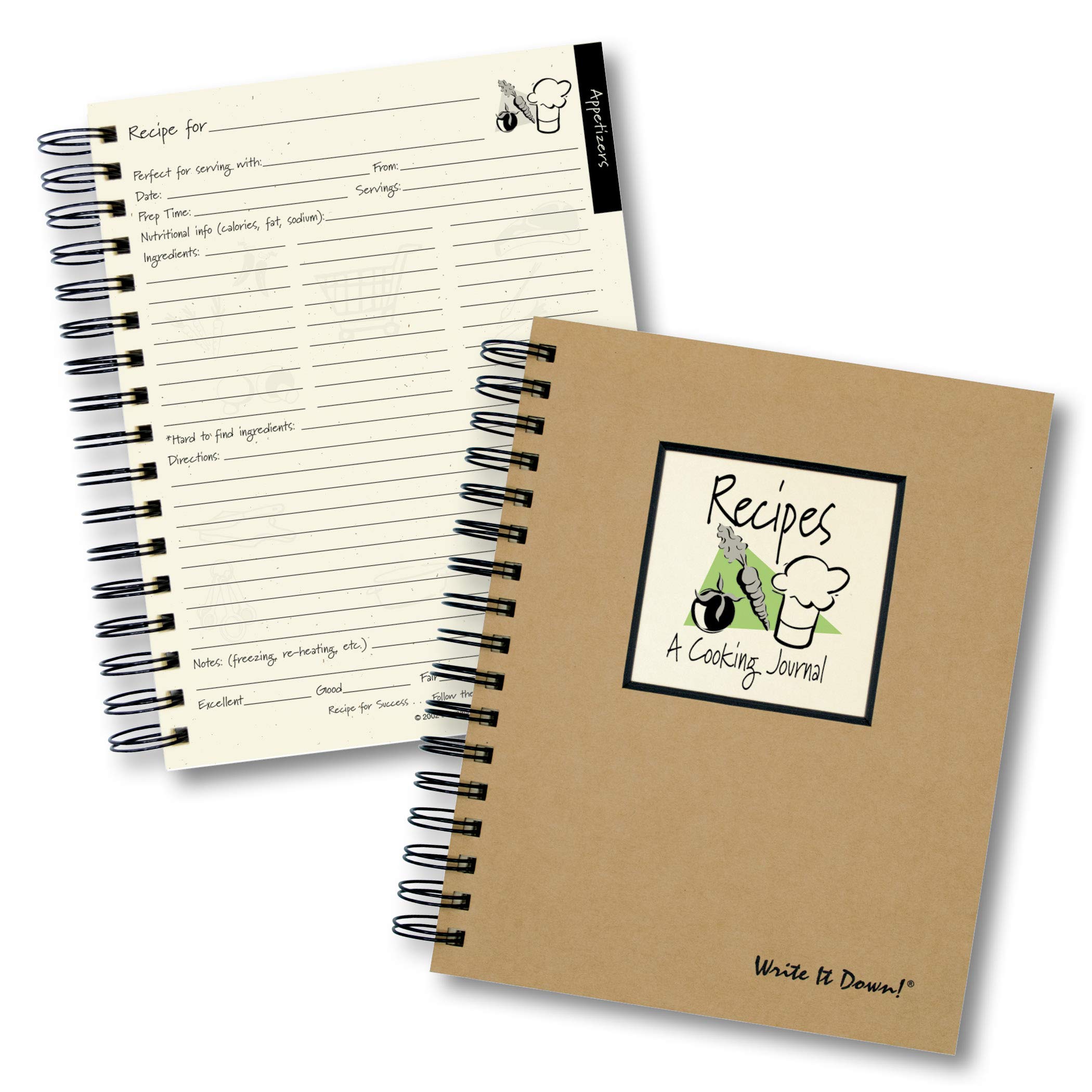 Kraft Hard Cover Recipe Journal - Cooking Notebook for Meal Planning, Recipe Collection & Kitchen Organization | Perfect for Home Chefs & Food Enthusiasts