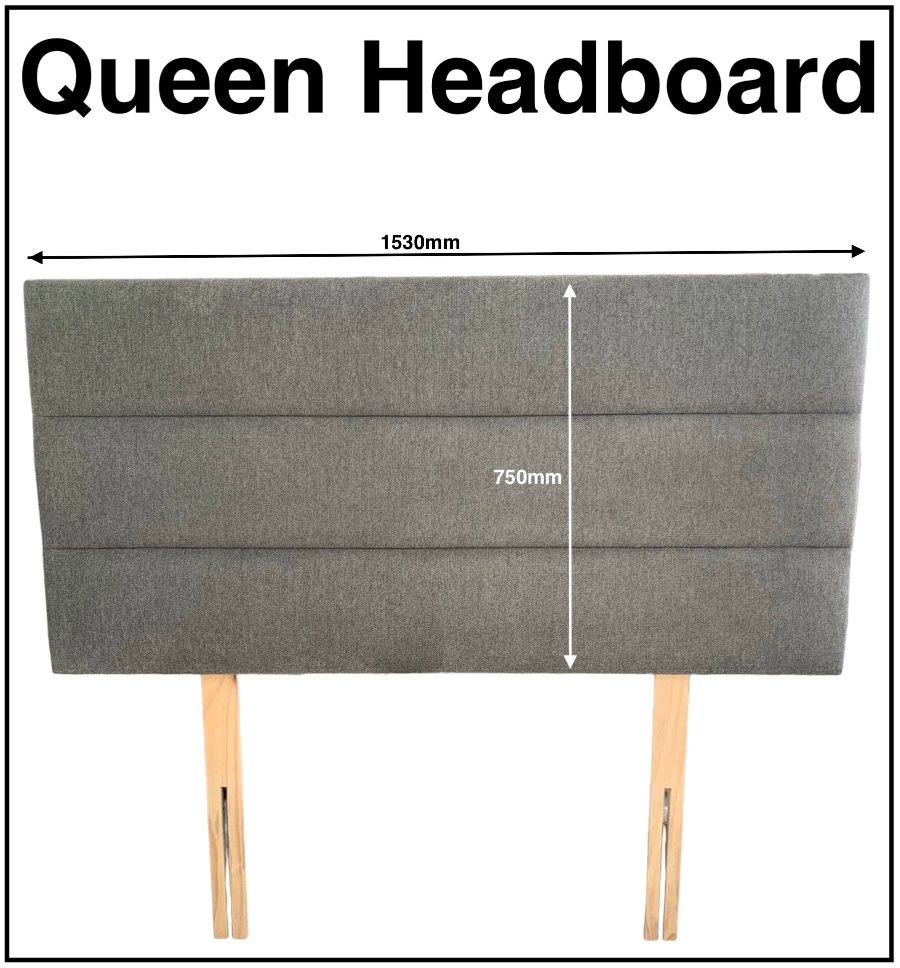 Queen Size Upholstered Headboard with Nailhead Trim - Modern Bedroom Decor for Master Bedroom or Guest Room