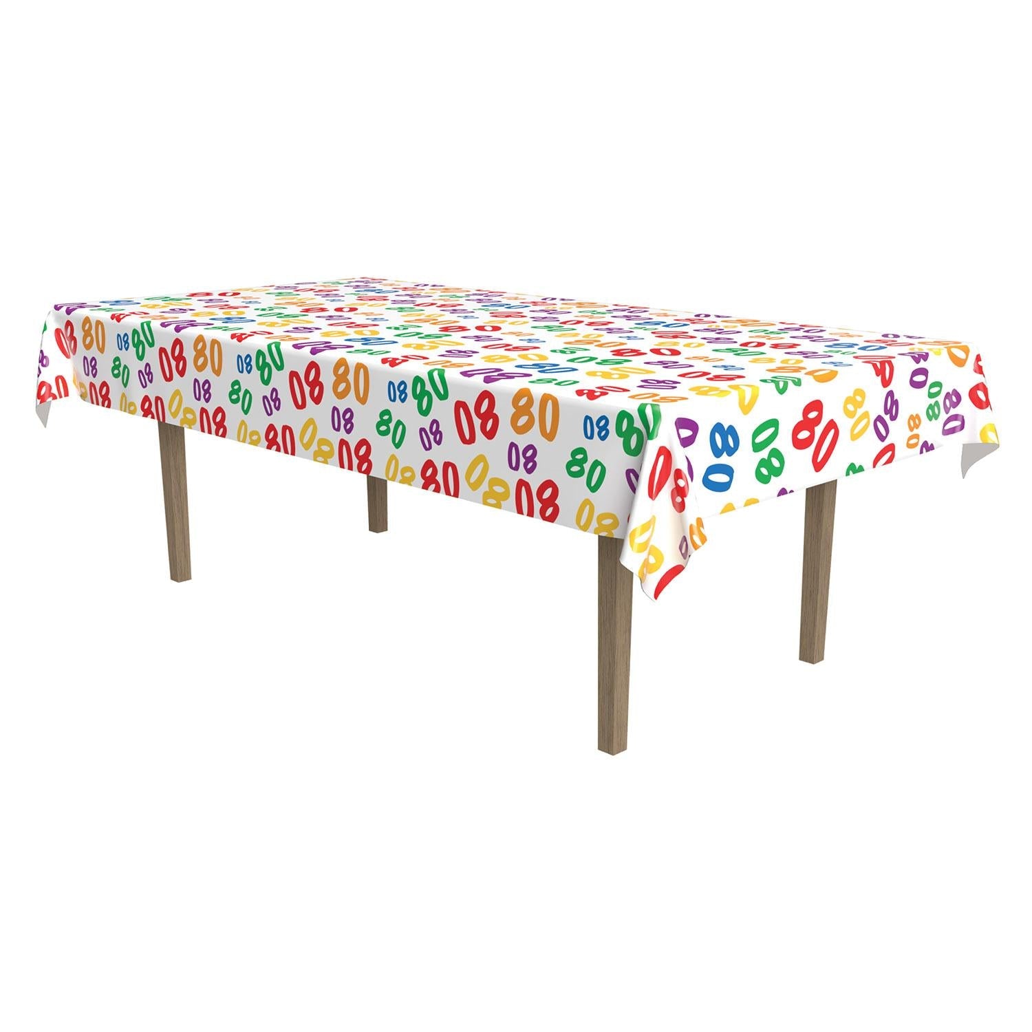 12 Pack Beistle 80th Birthday Party Table Covers - Premium Decorations for Milestone Celebrations, Family Gatherings & Retirement Parties