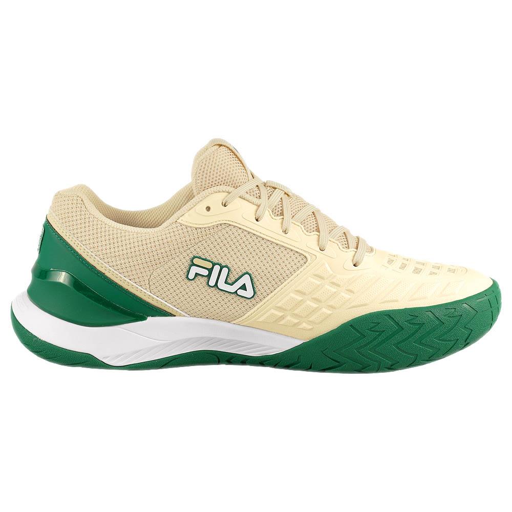 Fila Men's Axilus 3 Tennis Shoes - Whitecap Gray/Aventurine Color | Lightweight & Durable Court Sneakers for Men | Perfect for Tennis, Gym & Casual Wear