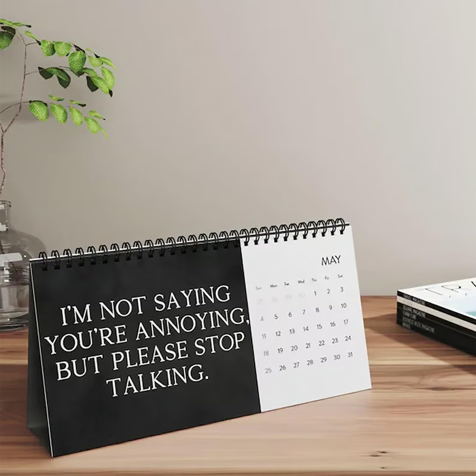 2025 Funny Desk Calendar - Office Humor & Swear Word Affirmations for Coworkers & Friends - Motivational & Demotivational Quotes - Perfect for Workplace, Home Office & Gifts (1PC)