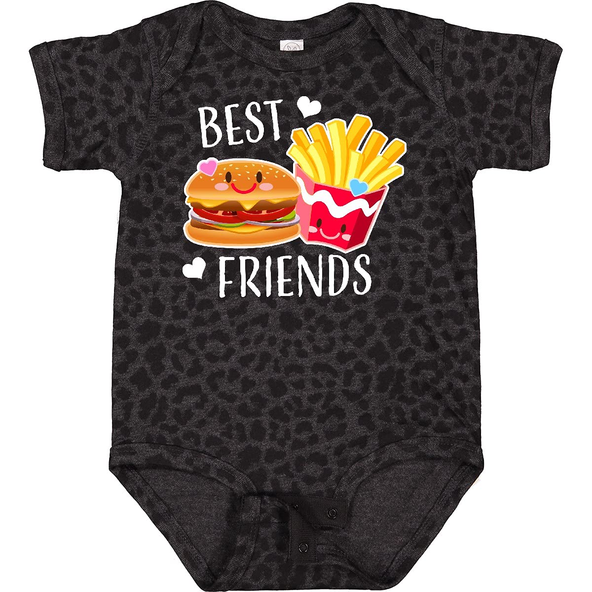 Inktastic Best Friends Burger and Fries Baby Bodysuit - Cute Matching Outfit for Twins, Siblings & Friends | Perfect for Birthdays, Photo Shoots & Family Events
