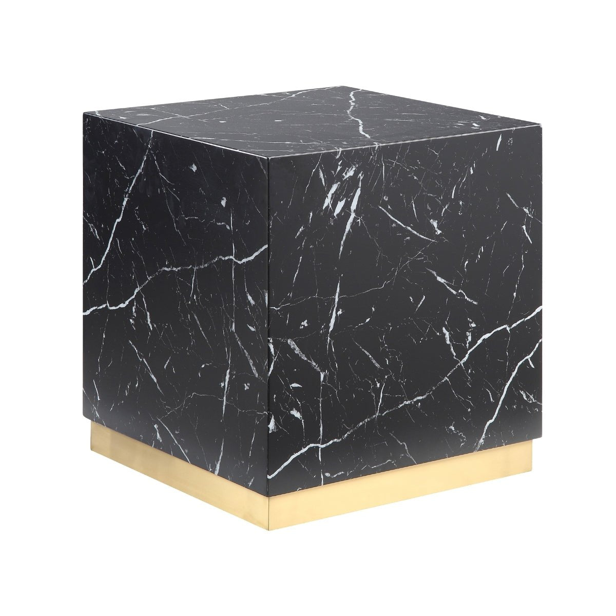 Astraia Modern Black End Table - Stylish Nightstand for Living Room, Bedroom & Office - Perfect for Lamps, Books & Decor