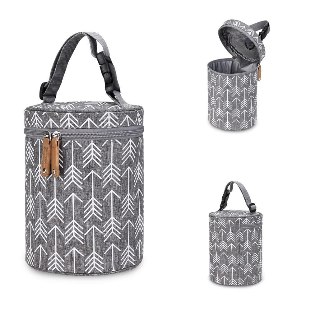 RESTPOTY Insulated Baby Bottle Bag - Thermal Breastmilk Cooler & Storage Tote for Travel, Daycare & On-the-Go - Portable Milk Bottle Holder Keeps Drinks Cold or Warm for Hours