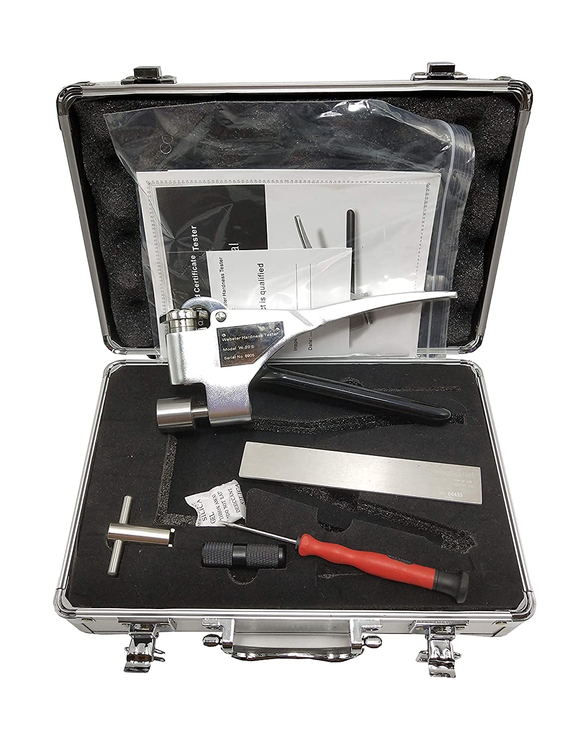 Webster Hardness Tester Meter Gauge - 25-110HRE Range for Aluminum Alloy Testing, 0.6-13mm Thickness & >10mm Inner Diameter - Ideal for Metal Quality Control in Manufacturing & Engineering Applications