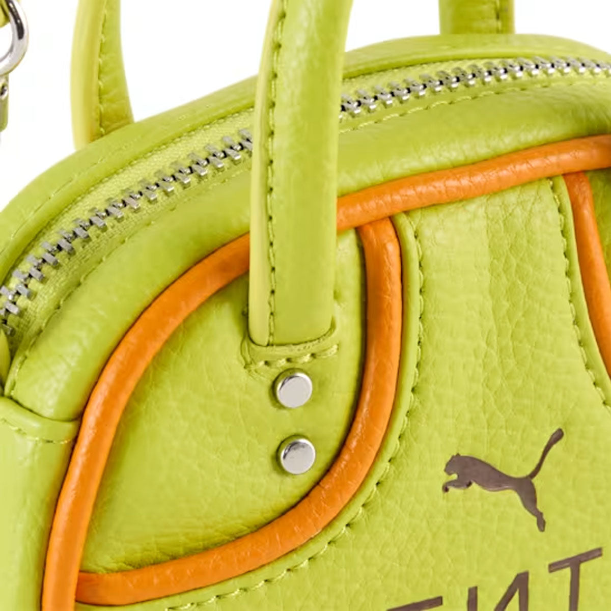 FENTY 0.2L Mini Crossbody Bag in Lime Sheen Pumpkin Pie - Perfect for Everyday Use, Travel & Night Out
