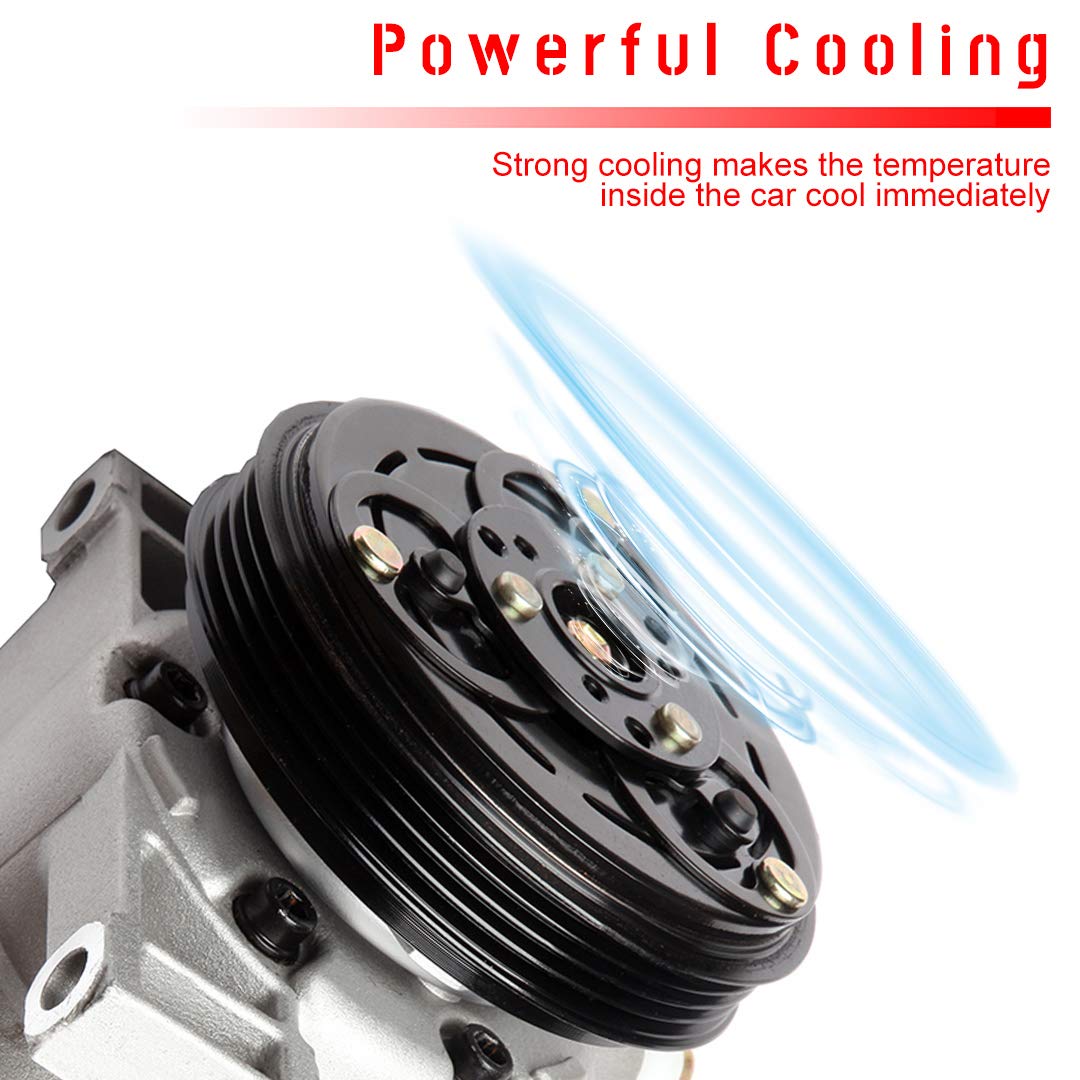 CCIYU A/C Compressor with Clutch - Compatible with 2002-2005 Subaru Impreza 2.0L (Part# 10362880) | High-Performance Car Air Conditioning Compressor | Perfect for Summer Cooling & Long Road Trips