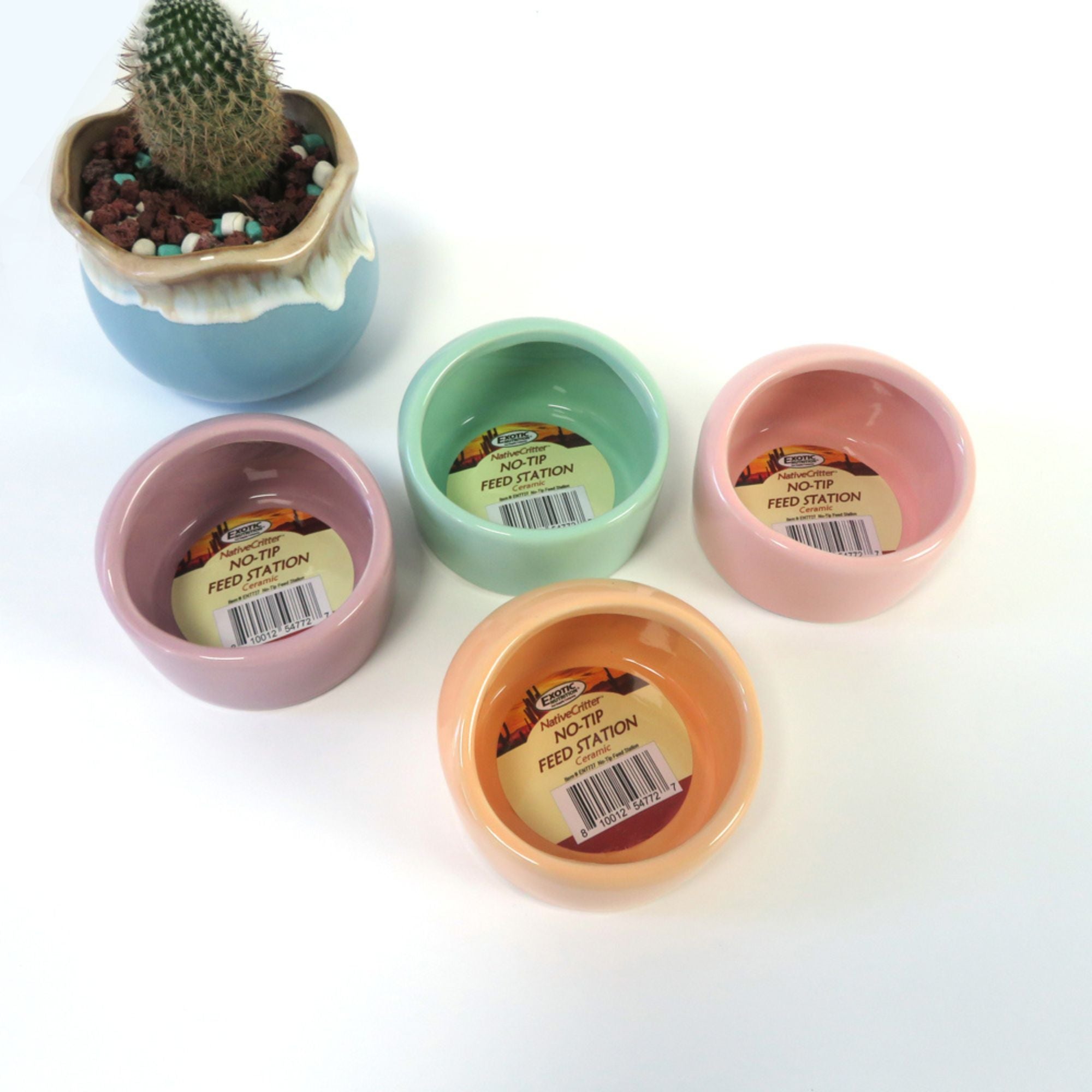 No-Tip Ceramic Cat Food & Water Bowl Set - Non-Slip Pet Feeding Station for Kittens & Adult Cats - Perfect for Home, Kitchen, or Travel Use