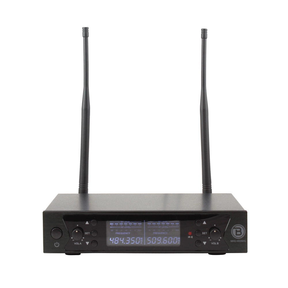 Blastking Dual UHF Wireless Microphone System MHU 402MHL - Professional Karaoke & Live Performance Mic for Singers, Speakers, and Events
