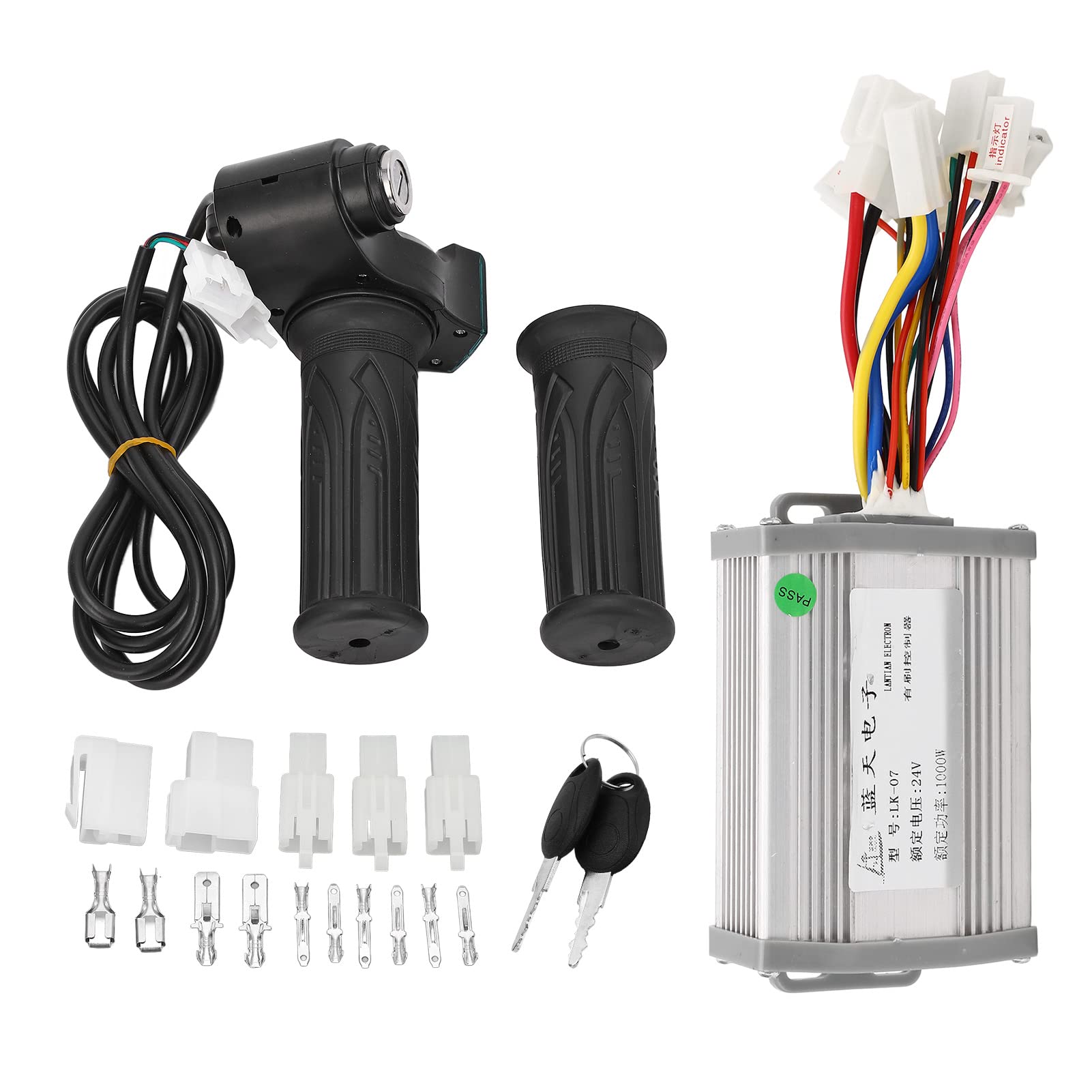 24V 1000W Brushed Motor Controller Kit with Aluminum Alloy Heat Sink & Twist Throttle - Speed Control for Electric Tricycles, Scooters and E-Bikes - Perfect for Commuting, Delivery and Leisure Riding