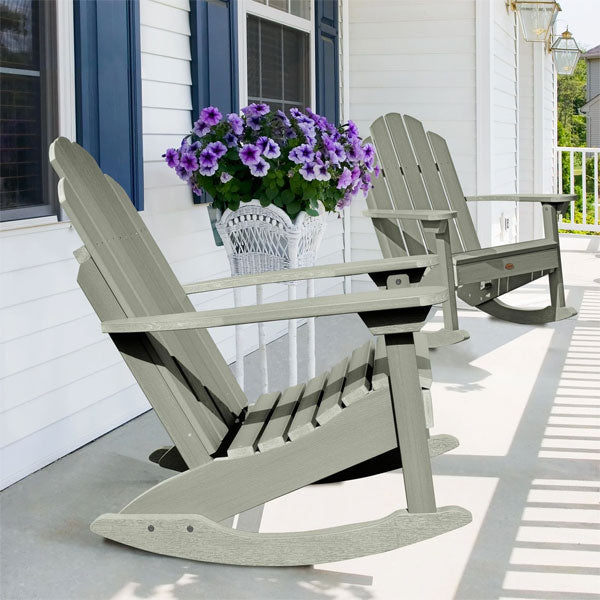 Premium Outdoor Classic Westport Adirondack Rocking Chair - All-Weather Resistant, Comfortable Patio & Garden Rocking Chair for Porch, Deck, Backyard Relaxation