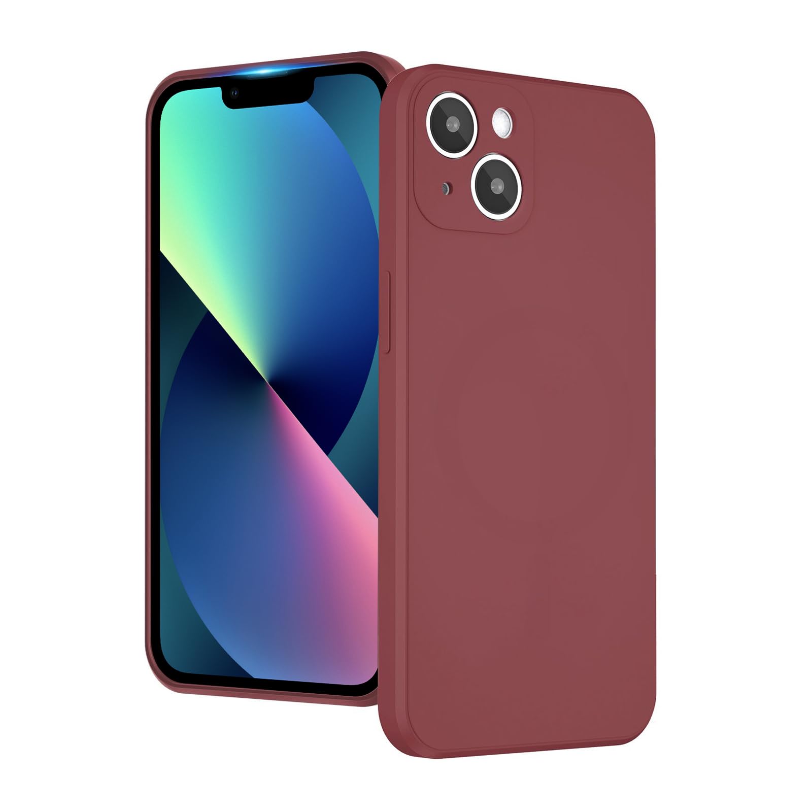 UEEBAI Liquid Silicone Wireless Charging Case for iPhone 13 (6.1 inch) - MagSafe Compatible, Fast Charging, Slim Fit with Soft Microfiber Lining - Rose Pink | Perfect for Home, Office & Travel Protection