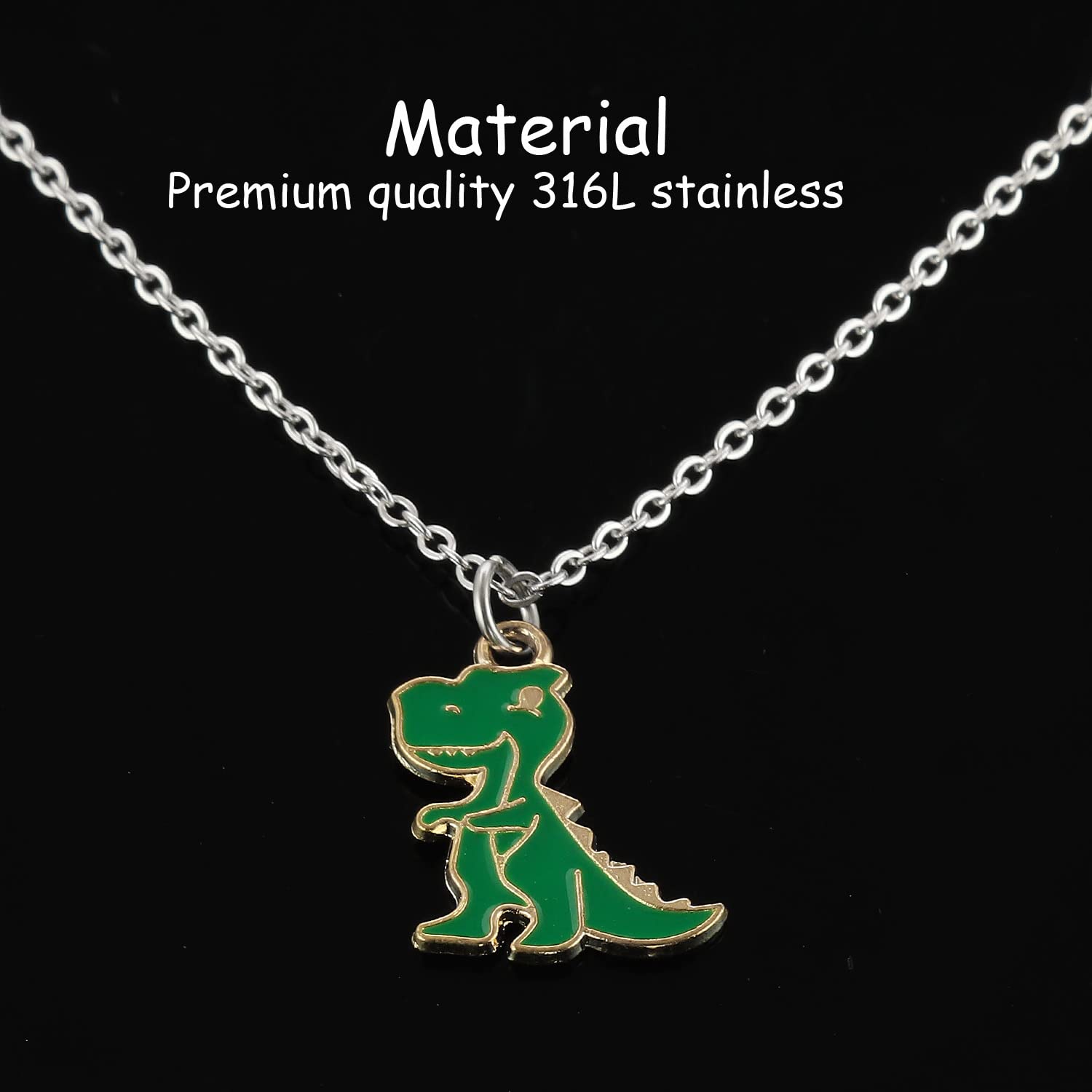 **Cute Dinosaur Necklace for Women - Funny T-Rex Jewelry Gift, Perfect for Birthdays, Christmas & Dinosaur Lovers**