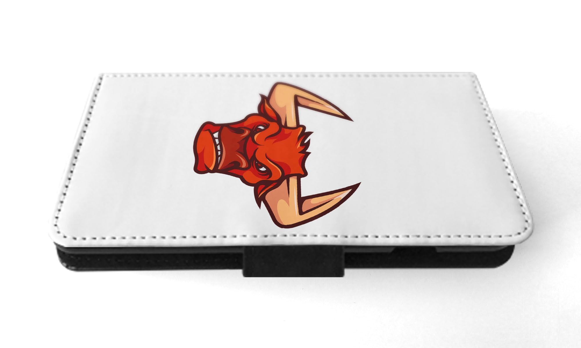 Bison Bull Buffalo Genuine Leather Flip Wallet Phone Case for Apple iPhone 15 - Slim RFID Blocking Card Holder with Magnetic Closure (Perfect for Travel, Business & Everyday Use)