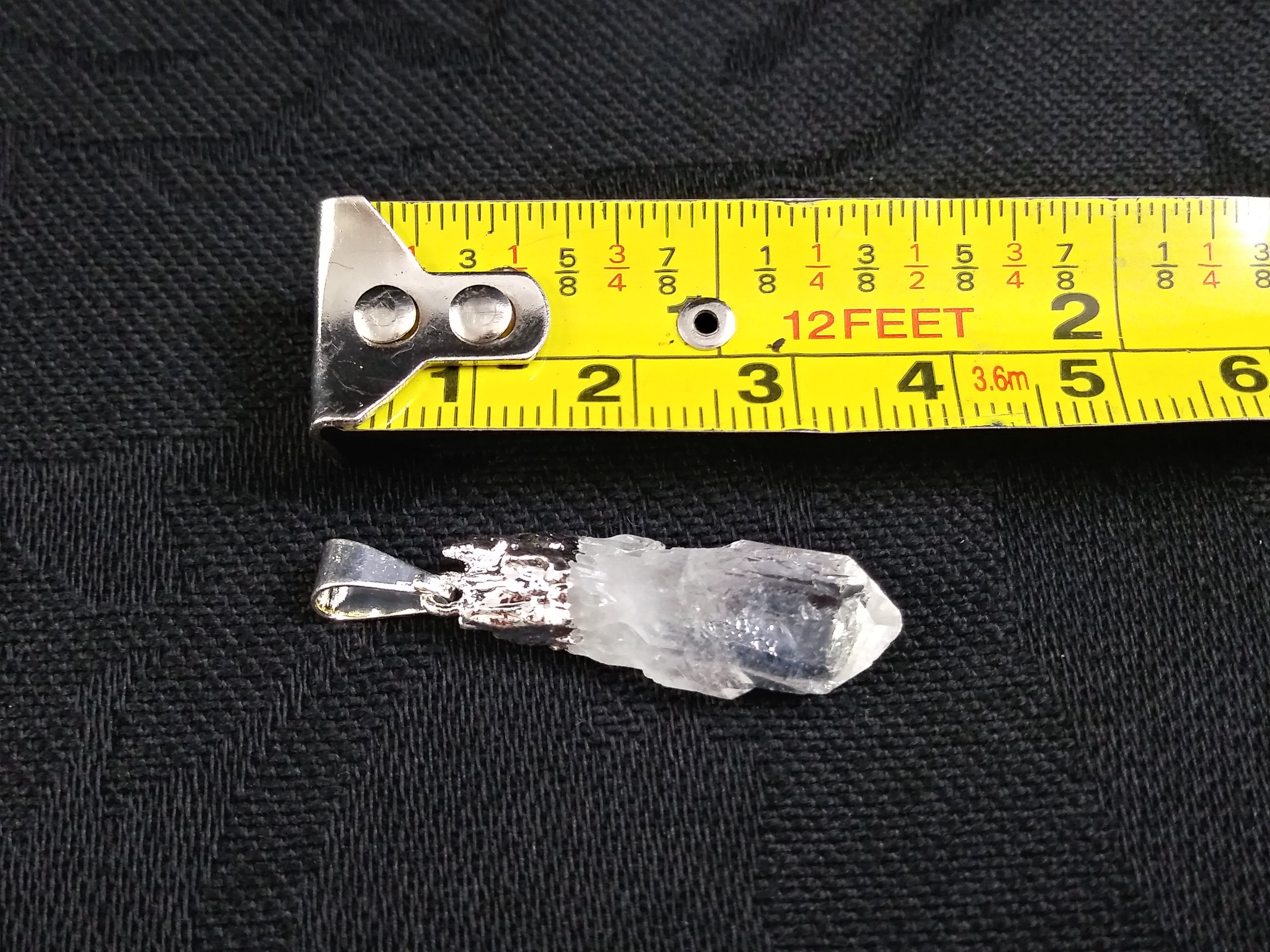Natural Clear Quartz Point Pendant Necklace with Sterling Silver Foil - Healing Crystal Jewelry for Meditation, Energy Cleansing & Spiritual Gifts