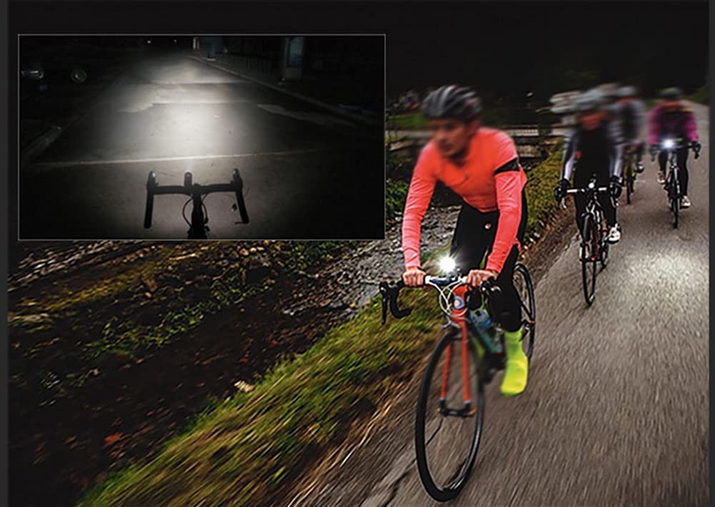 Super Bright USB Rechargeable Bike Lights - IPX4 Waterproof LED Bicycle Headlight & Taillight Set for Night Riding - Perfect for Road, Mountain Cycling - Men, Women & Kids - Ideal for Commuting, Trail Adventures & Safety Visibility (Black)