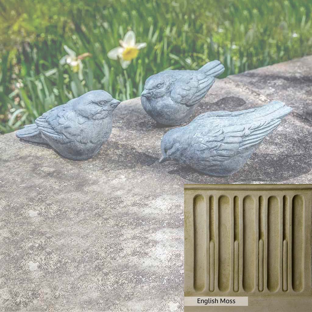 Campania International Trio d'Oiseaux Bird Statue - Elegant Garden Decor for Outdoor Patio, Yard & Home