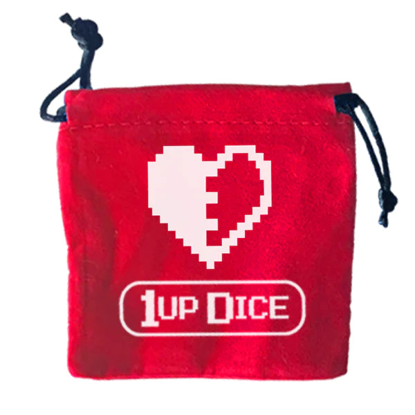 1UP Dice Polyhedral Set: Healing Heart - 7-Piece RPG Dice for D&D, Pathfinder & Tabletop Games - Perfect for Gifts, Game Nights & Roleplaying Adventures