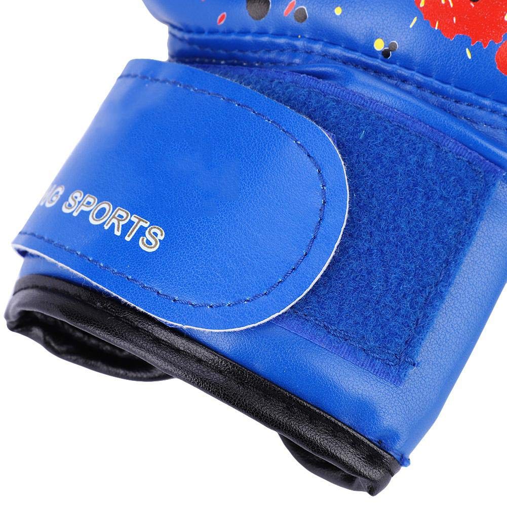 Kids Boxing Gloves for Ages 2-11 | Cartoon MMA Training Gloves PU Leather Sparring Gloves (Blue) - Perfect for Boxing Classes, Home Training & Martial Arts Practice