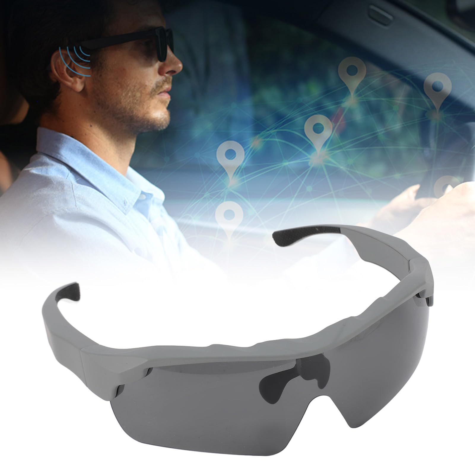 Jectse Smart Glasses for Men & Women, Bluetooth Cycling Glasses with Microphone, Polarized UV400 Sunglasses, Music Playback & Voice Call - Perfect for Outdoor Sports, Running, Cycling & Daily Use