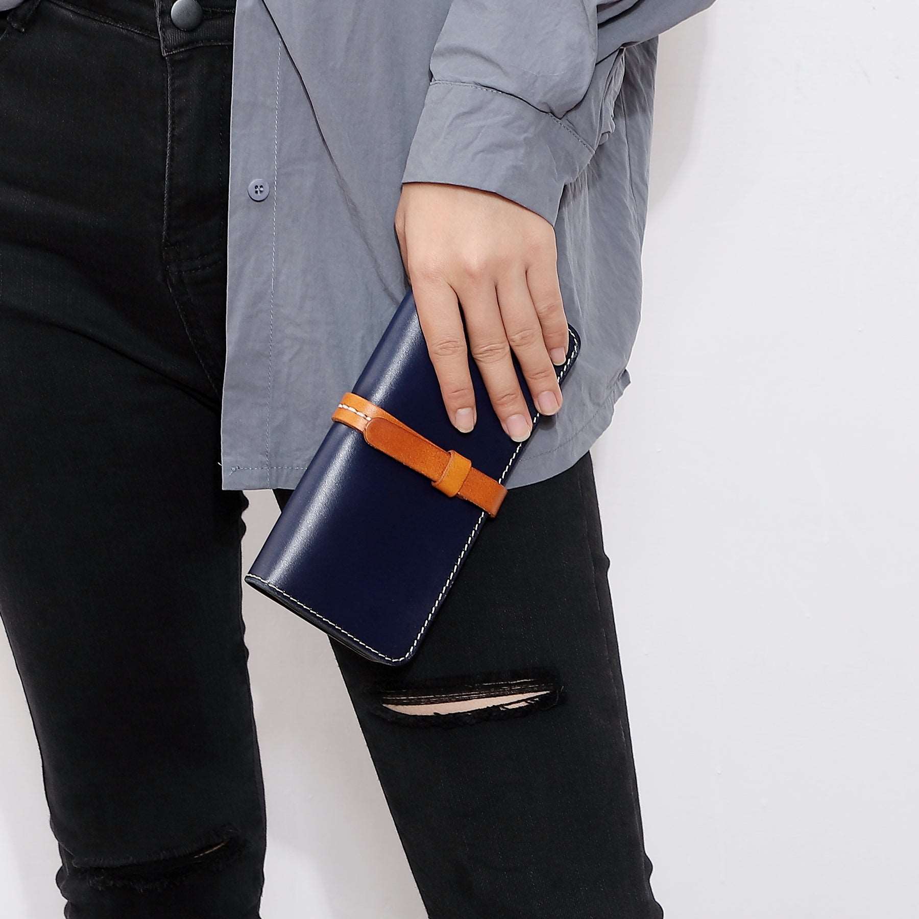Handmade Genuine Leather Clutch Wallet for Women - Stylish & Durable Small Purse for Evening Parties, Weddings & Date Nights