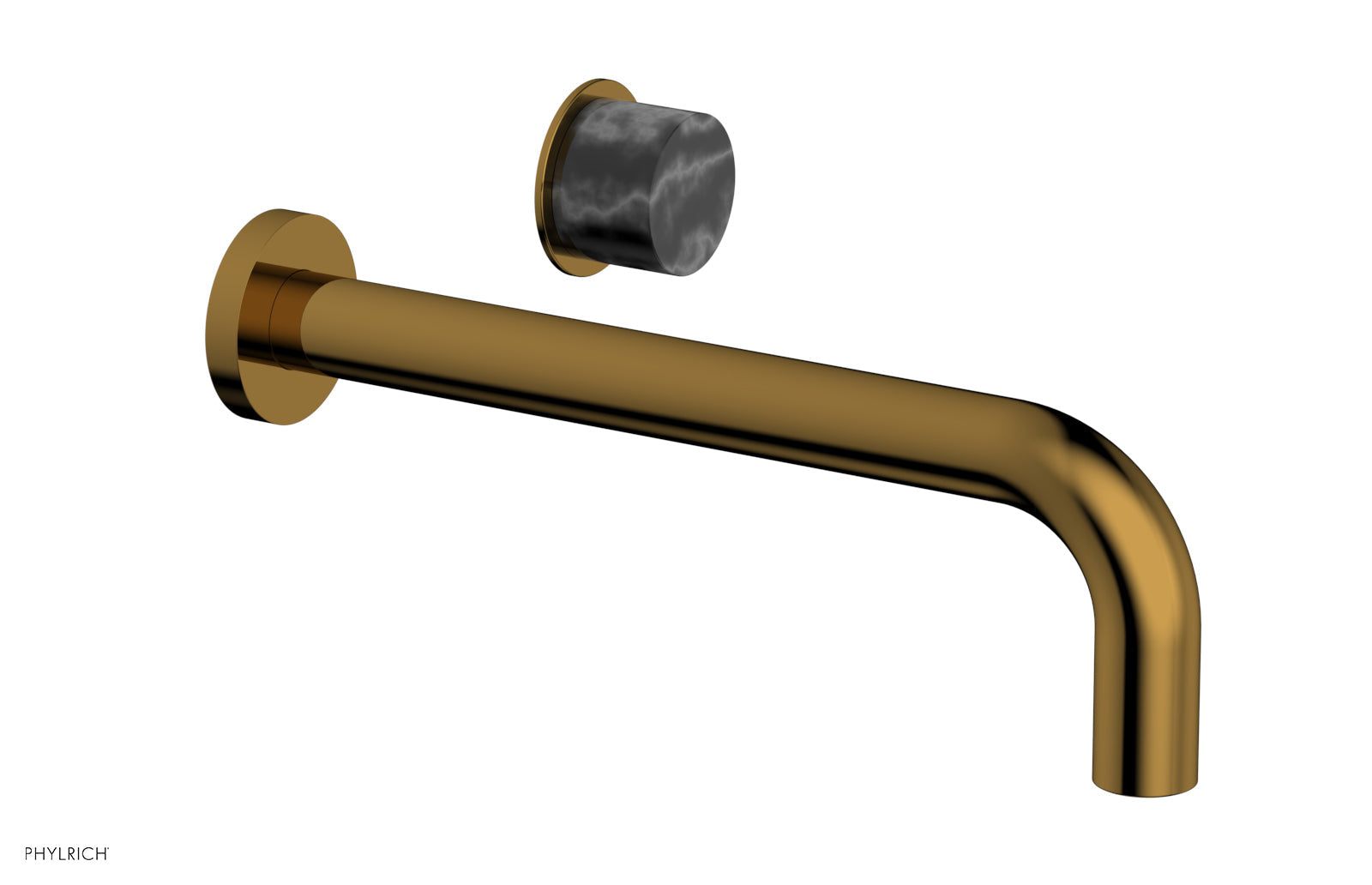 Premium Black Marble Single Handle Wall Mount Bathroom Faucet - Basic II 10