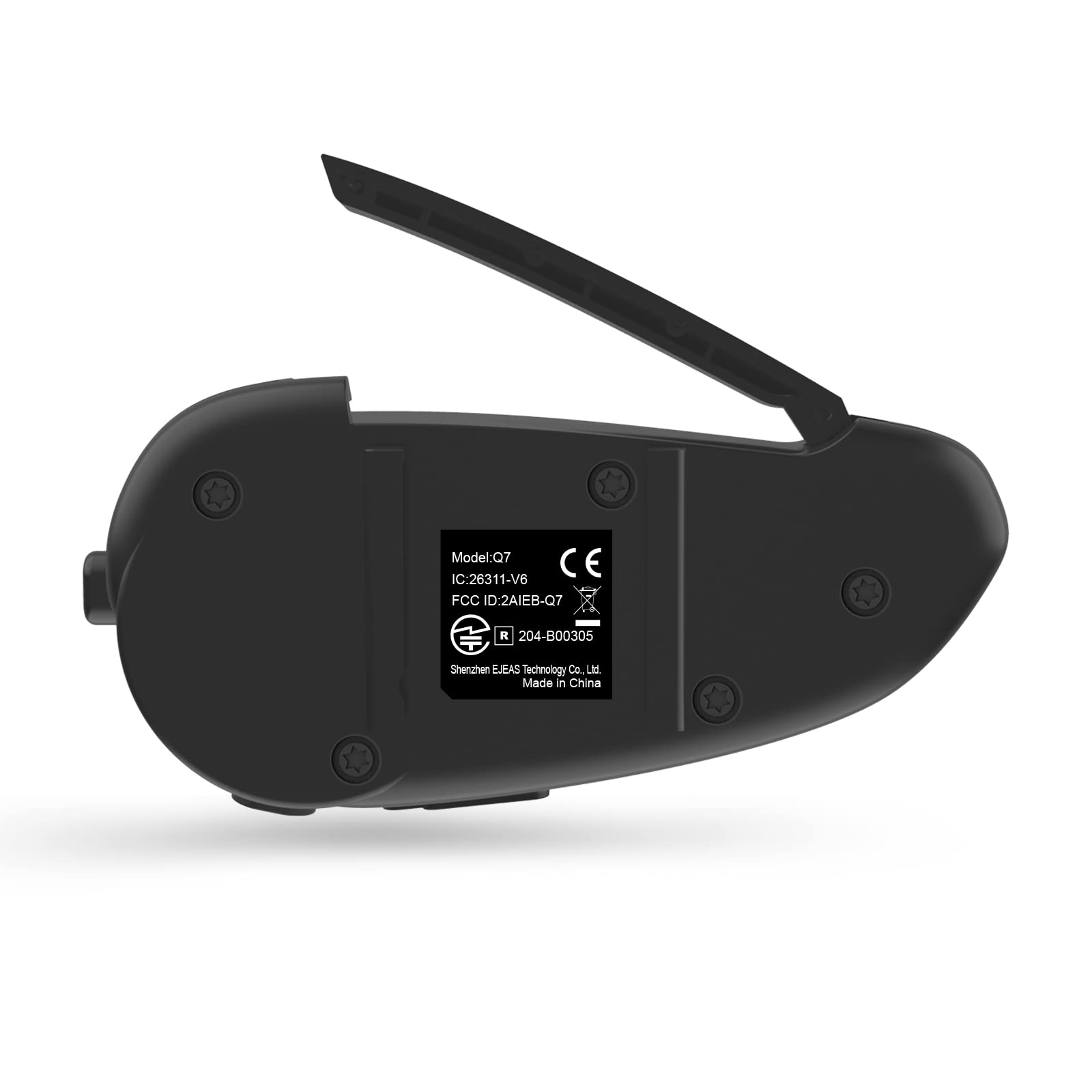 EJEAS Q7 Motorcycle Helmet Bluetooth Intercom - Wireless Bluetooth 5.1 Headset with CVC Noise Cancellation & FM Radio - Connects 7 Riders for Snowmobile, ATV, Dirt Bike Riding (2 Pack) - Perfect for Group Rides, Adventure Tours & Off-Road Excursions