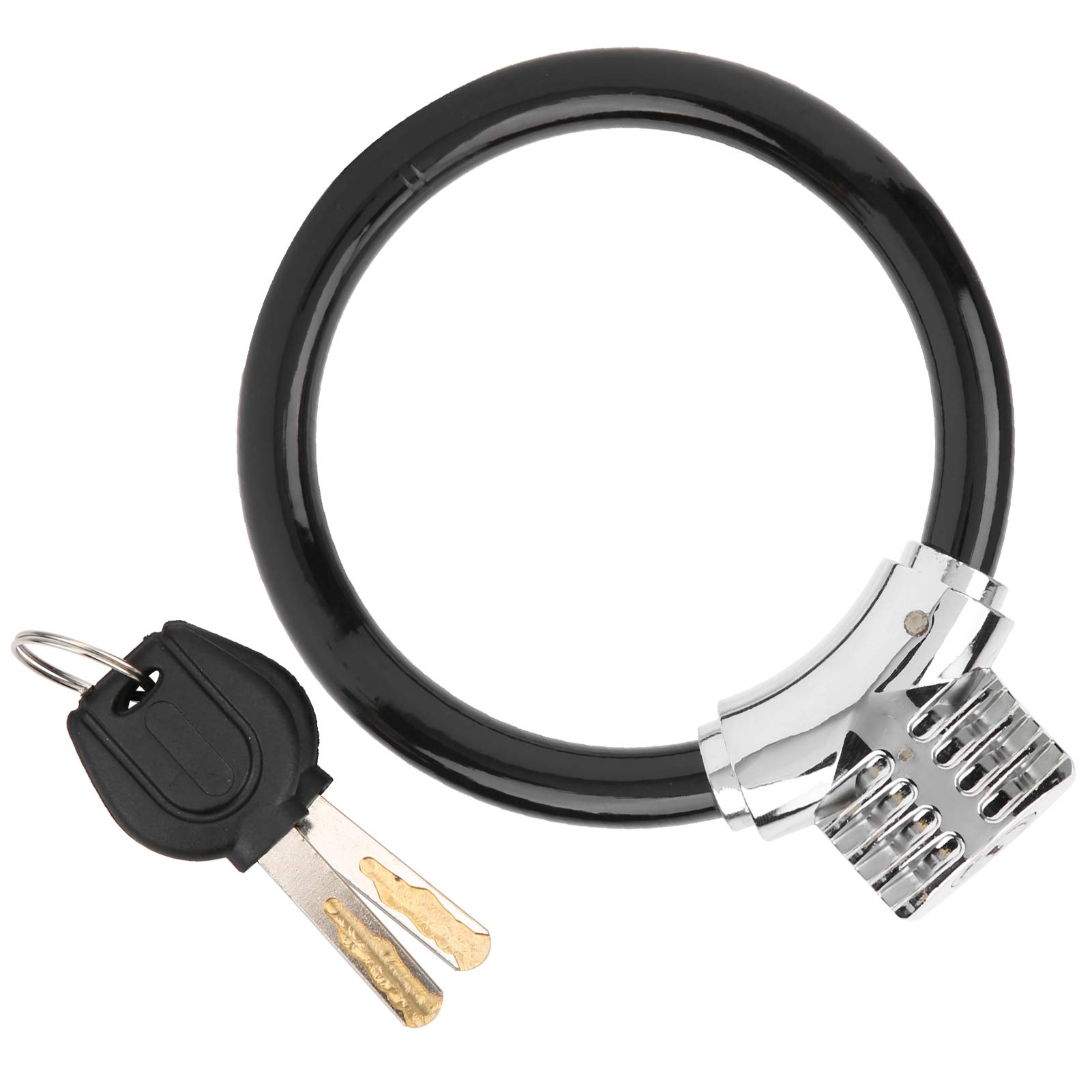 Ring Shape Bike Lock Set - Anti-Theft Bicycle Security Equipment for Home & Outdoor Use | Durable Black Bike Accessories for Daily Commuting, Parking & Storage